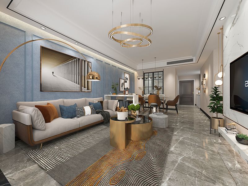 聽雨絨-霧霾藍色效果圖